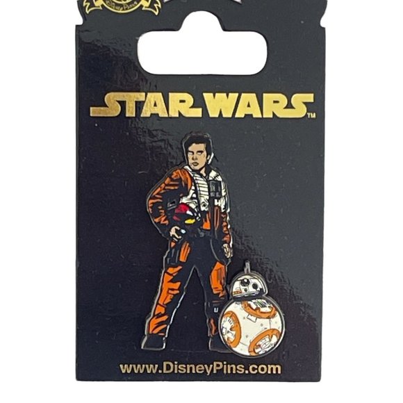 Disney Parks Star Wars The Last Jedi Poe Dameron BB-8 Pin - Picture 1 of 2